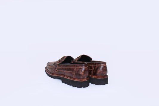 Brown Burnished with Brass Buckle