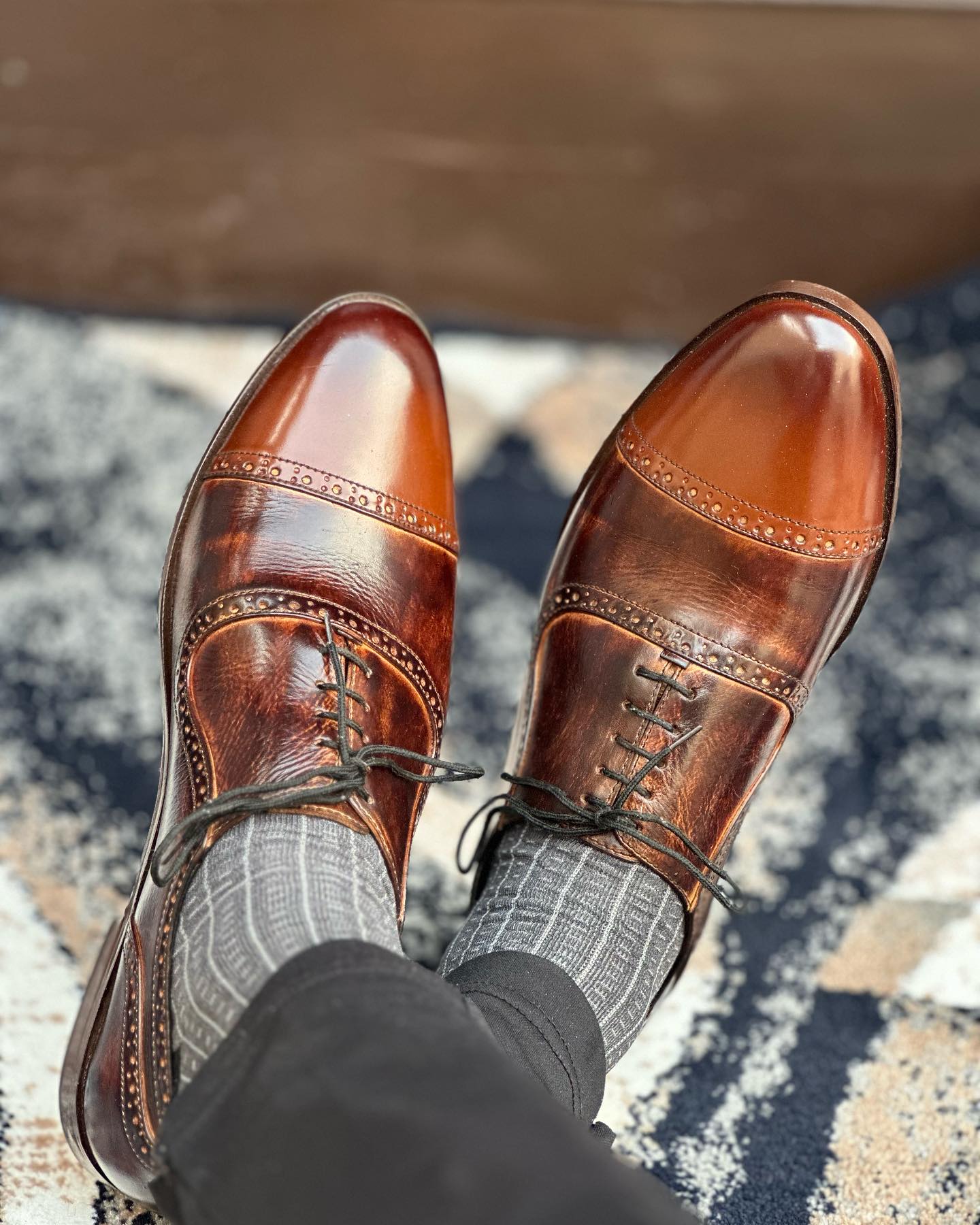 Classic Leather Oxford Shoes (Cap Toe)