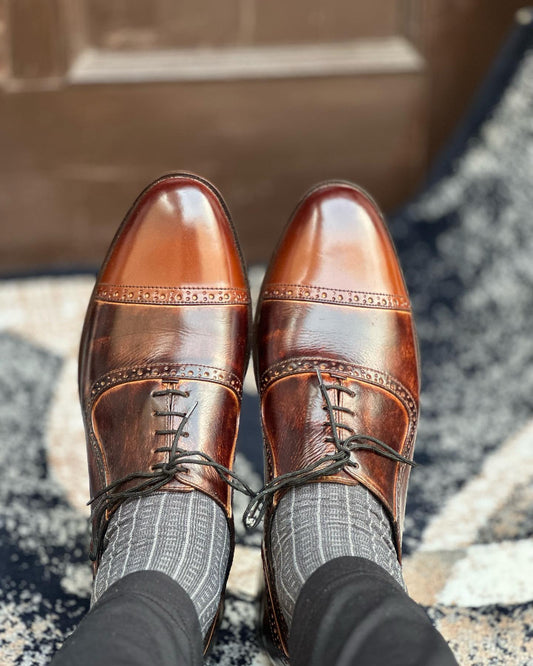 Classic Leather Oxford Shoes (Cap Toe)